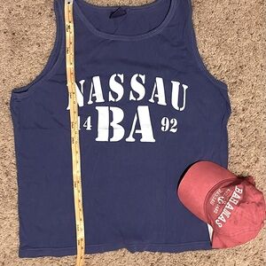 Bahamas tank (men’s med) and hat. Never Worn.